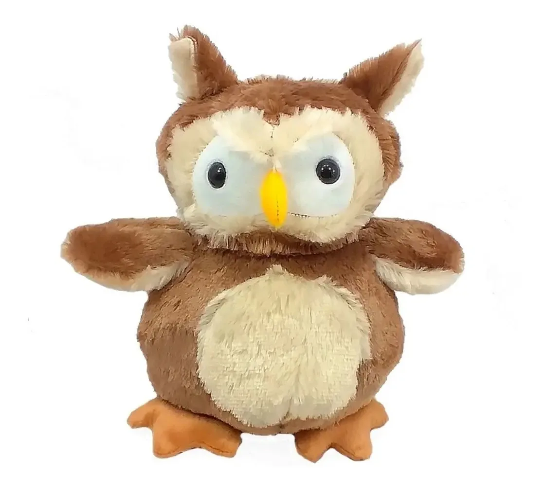 Coruja Marrom Pelúcia 24 Cm Altura
