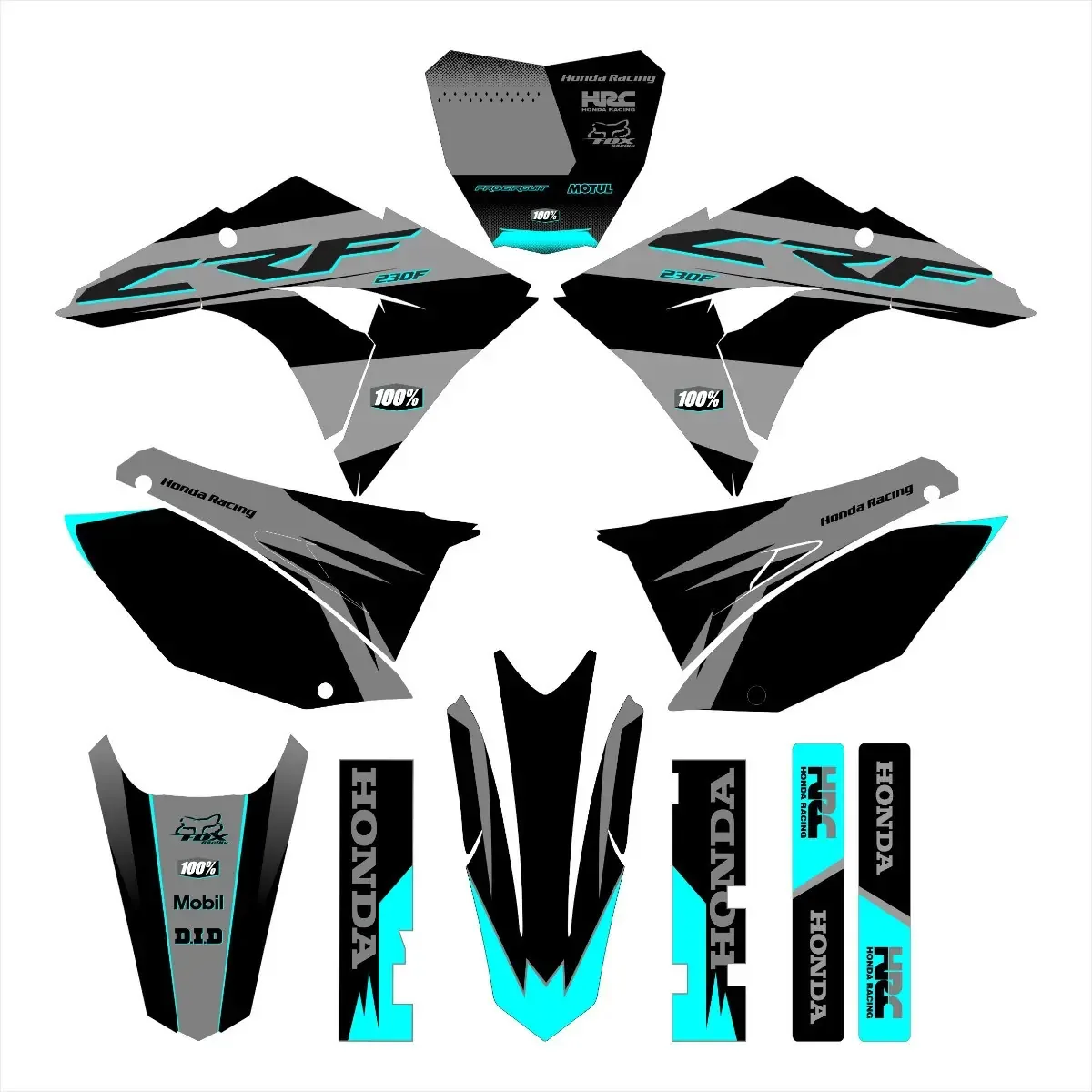 Kit Gráfico Adesivo para CRF 230 Biker Next Blue
