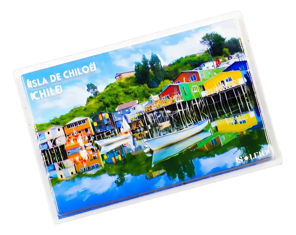 Ímã decorativo 3D, lugares turísticos, lembrança, Chile, cor: Isla De Chiloe