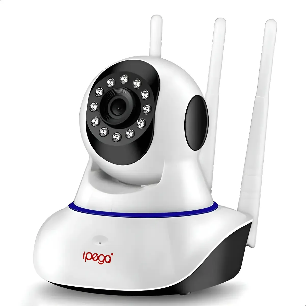 Câmera Segurança Ip Rotativa Wifi Audio Rastreio Movimento Cor Branco