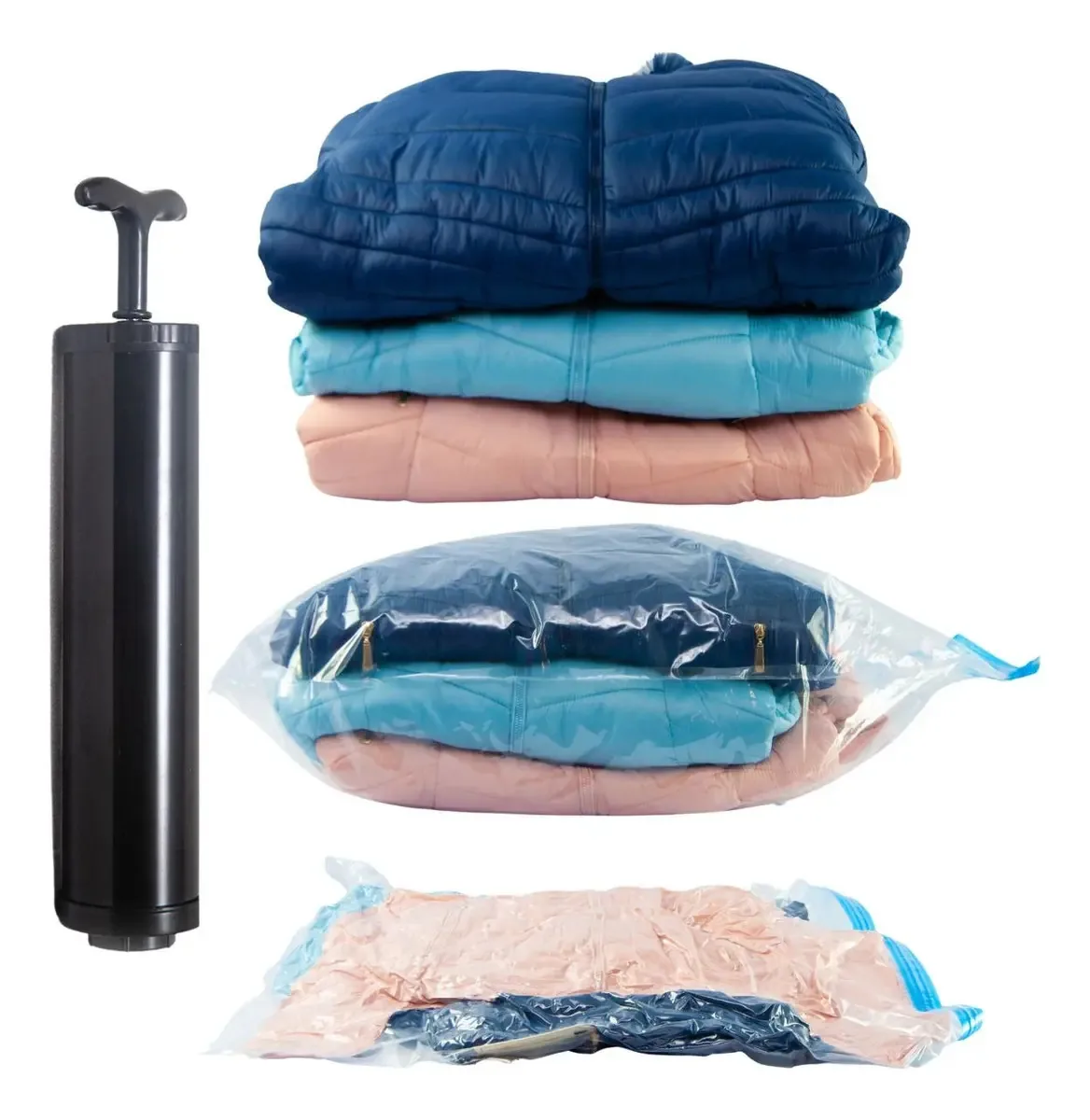 Saco a Vácuo Magnow 50x60cm Inclui Bomba Kit com 5 Unidades Organização