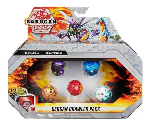 Bakugan Geogan - 5 Figuras - Mutasect E Viperagon