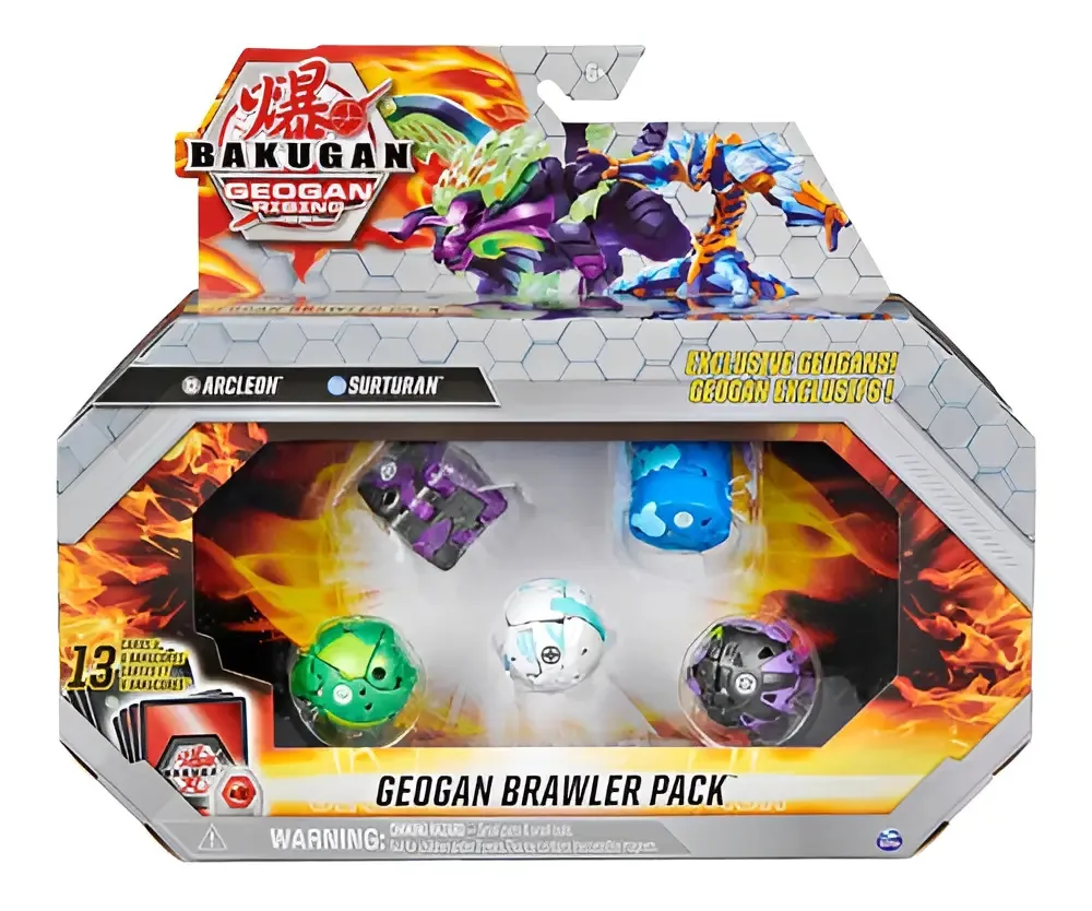 Bakugan Geogan - 5 Figuras - Arcleon E Surturan