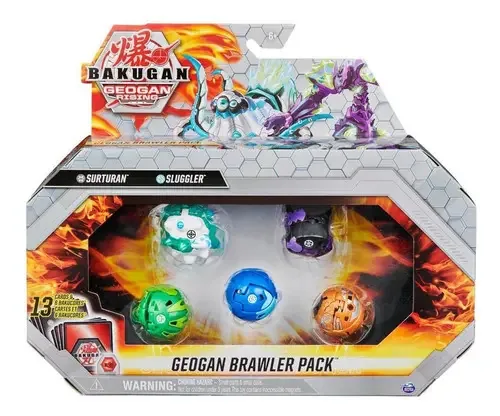 Bakugan Geogan - 5 Figuras - Surturan E Slugger