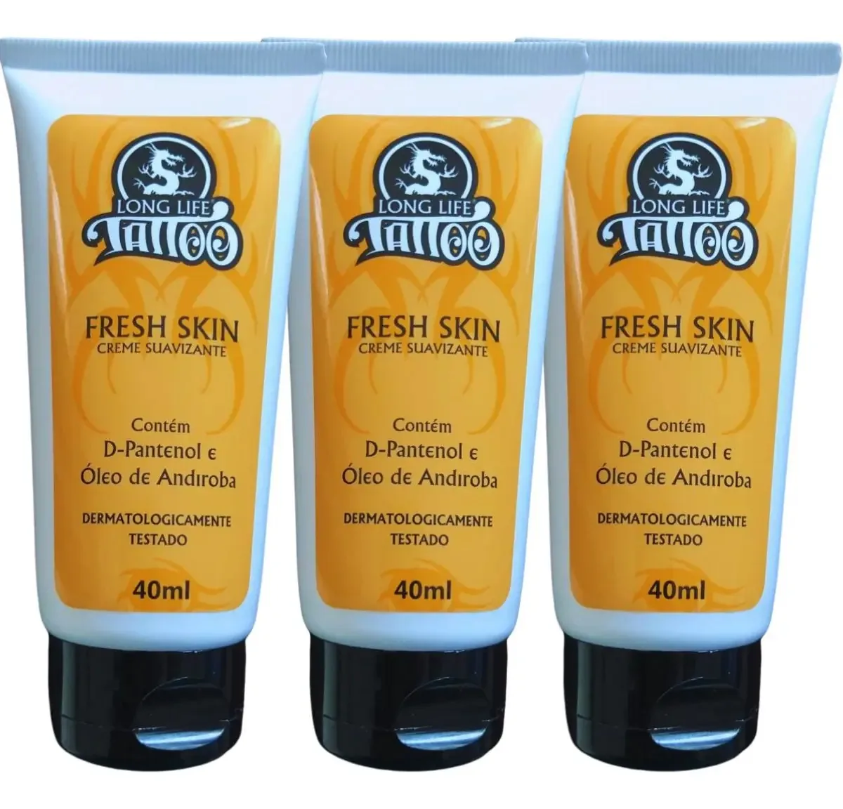3 Creme Para Tatuagem 40ml Potente Cicatrizante Natural