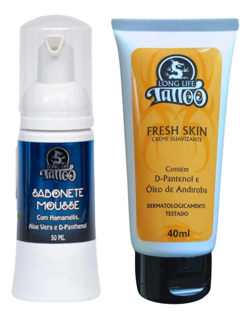 Aftercare Sabonete Mousse + Creme Cicatrizante Para Tatuagem