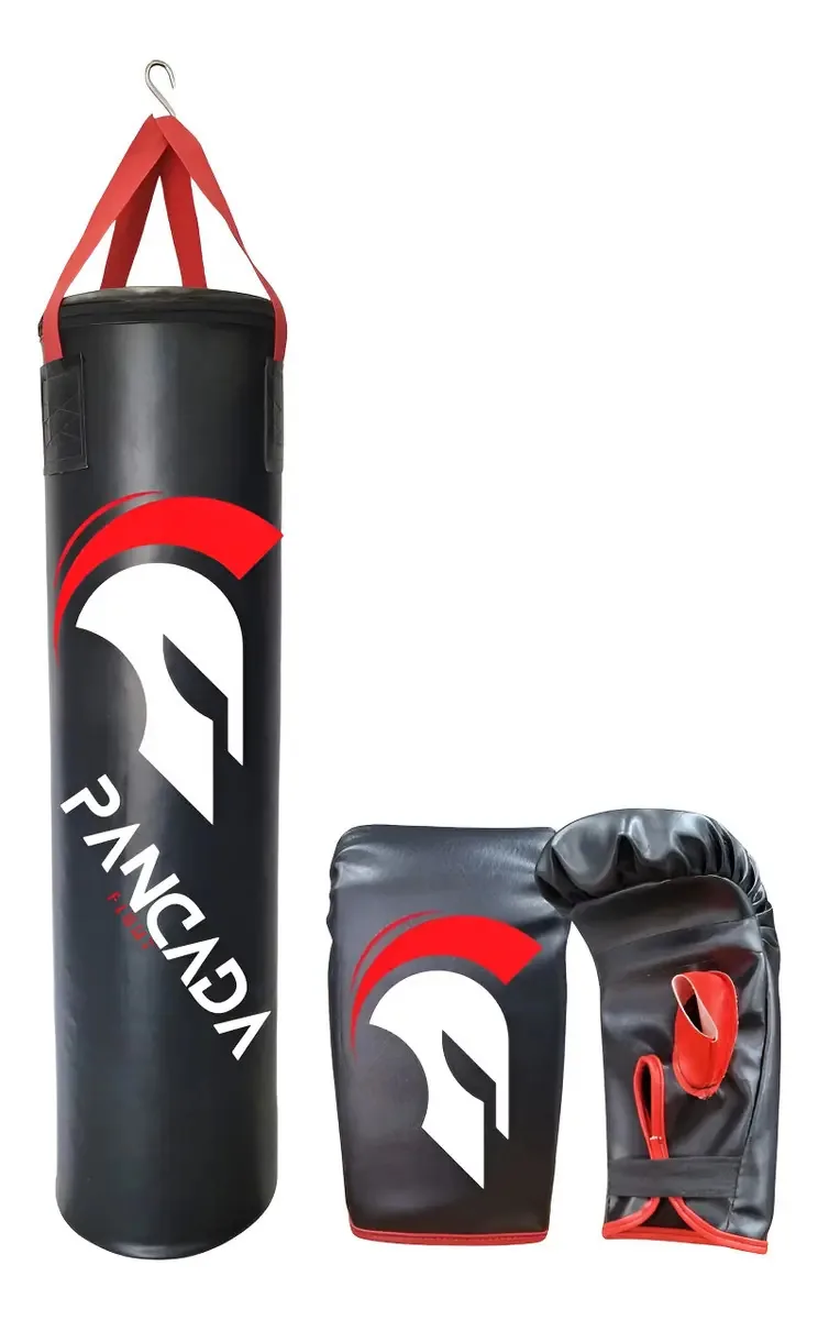 Saco De Boxe 70 Cm Profissional + Luva Bate Saco Preto