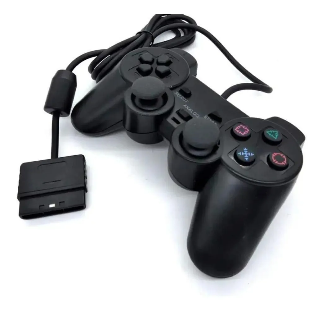 Controle Playstation 2 Com Fio Dualshock - Preto