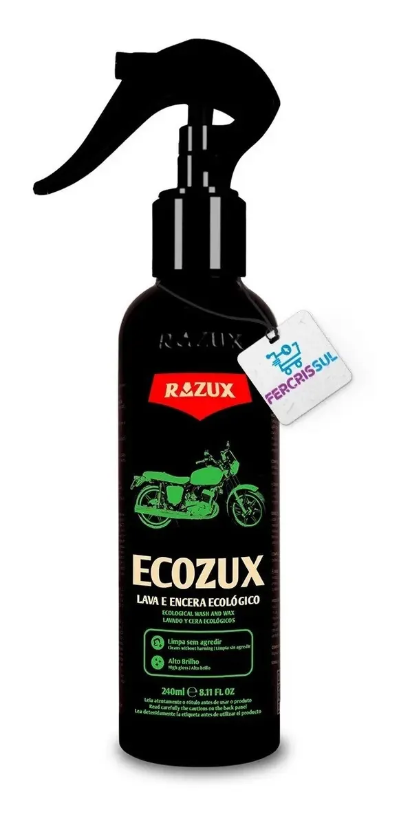 Ecozux Shampoo Lava A Seco Para Motos E Carros 240ml Razux