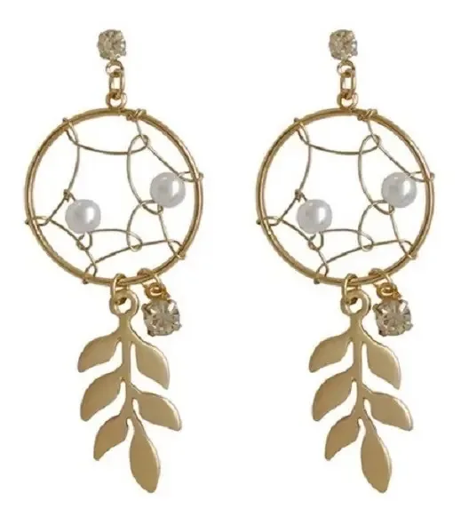 Brincos Hoops Dream Catcher Brincos com e sem furos