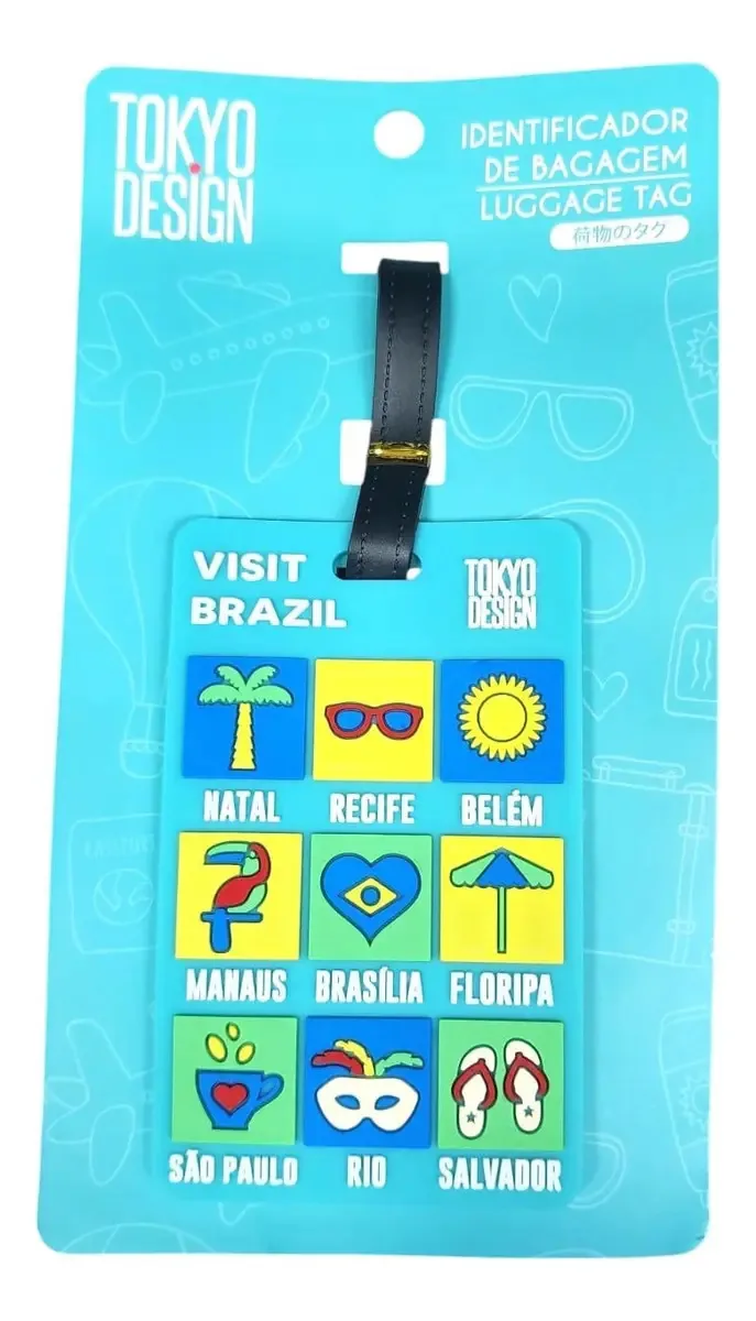 Etiqueta Identificador de Bagagem para Mala de Viagem Cor Verde