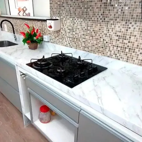 Adesivo Mármore Lavável Para Móveis Cozinha Banheiro 0,61x1m