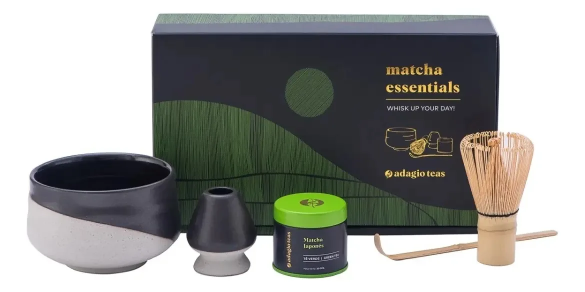 Conjunto de tigelas Adagio Teas Matcha preto
