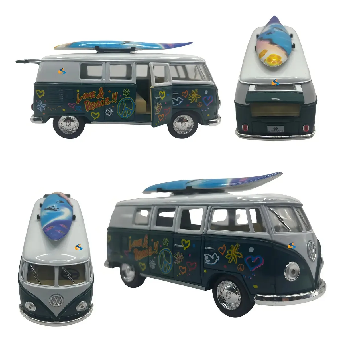 Carrinho De Ferro Kombi Clássica Antiga Miniatura