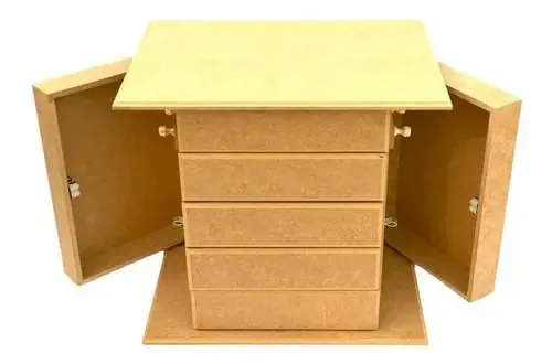 Porta Maquiagem Jóias Colar Caixa Comoda Estojo Organizador