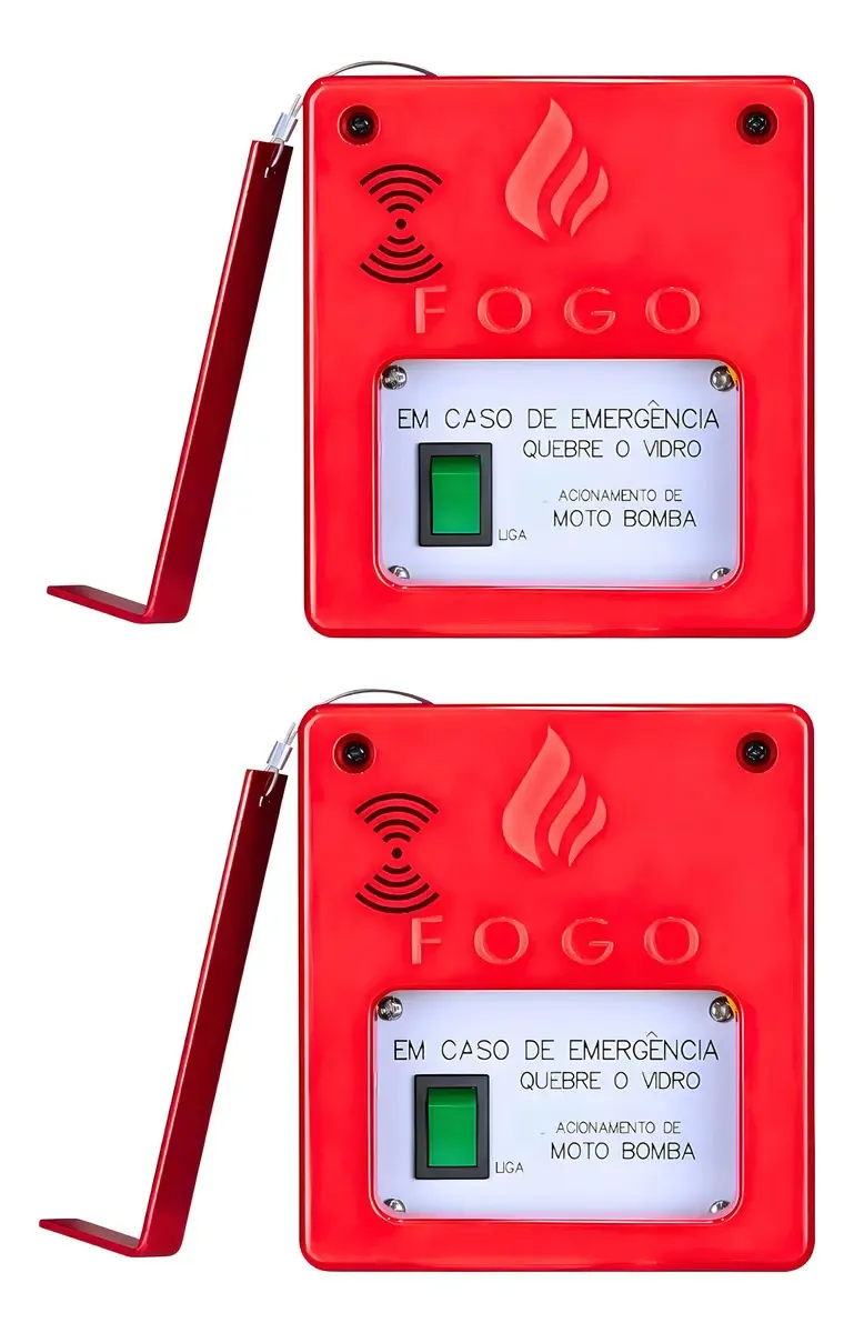 Alarmes Segurimax Vermelho Acionador Bomba Incêndio Convencional