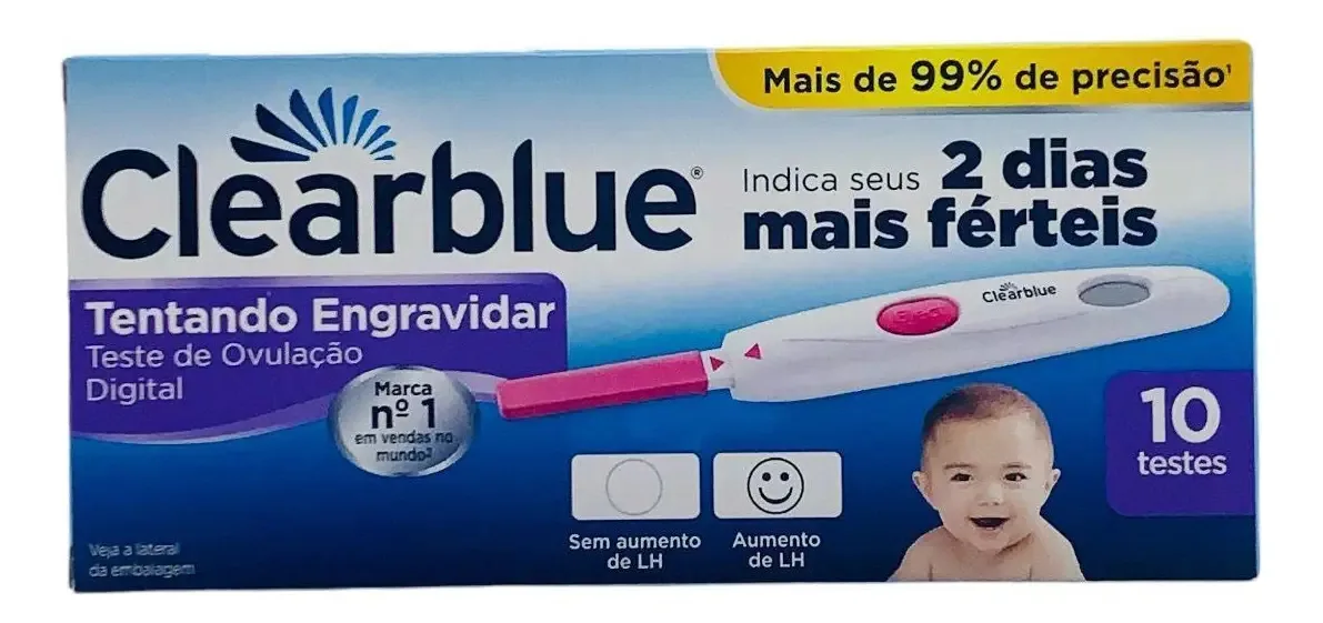 Teste De Ovulação Digital Clearblue Com 10 Unidades