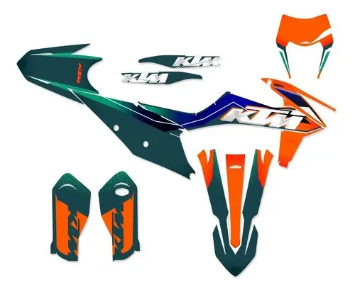 Kit Gráfico Ktm 250 / 350 / 450 - 0,20mm Cor Laranja