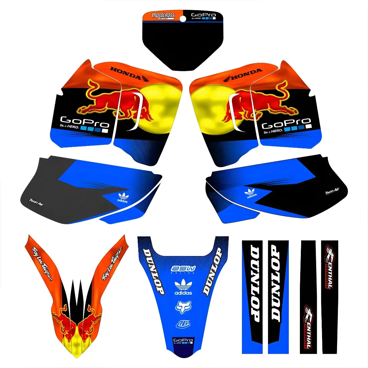 Kit Gráfico Adesivo Xr 200 - 0,20mm - Honda Cor Preto