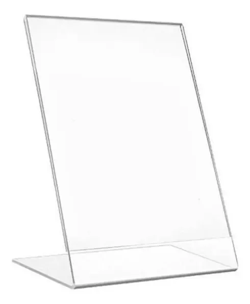 Display Expositor Acrílico 15x22cm A5 Balcão Mesa Cardápio