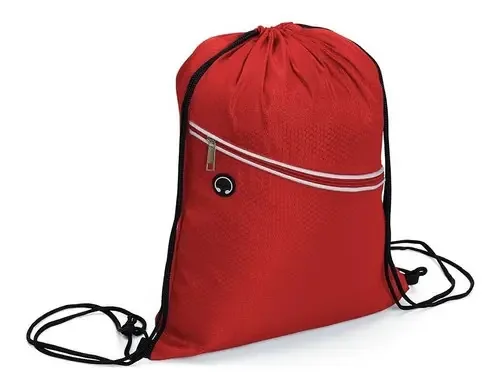 Mochila Saco Esporte, Passeio, Uniforme, Chuteira, Masculina Cor Vermelho Desenho do tecido Liso