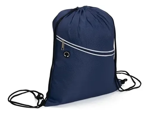 Mochila Saco Esporte, Passeio, Uniforme, Chuteira, Masculina Cor Azul-escuro Desenho do tecido Liso