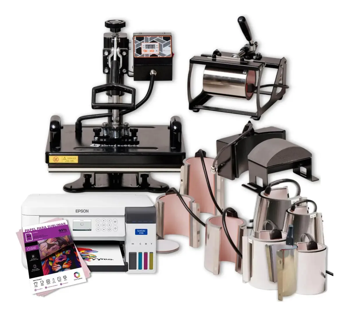 Estampadora Multifuncional 8em1+epson F170+ Papel+resistências