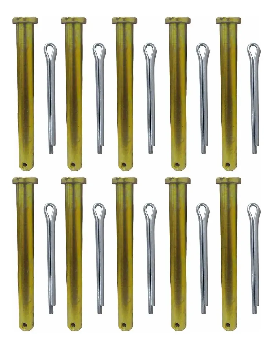 Pino Liso Fixador Agricola Furo E Cupilha 5/16x57mm 10 Un