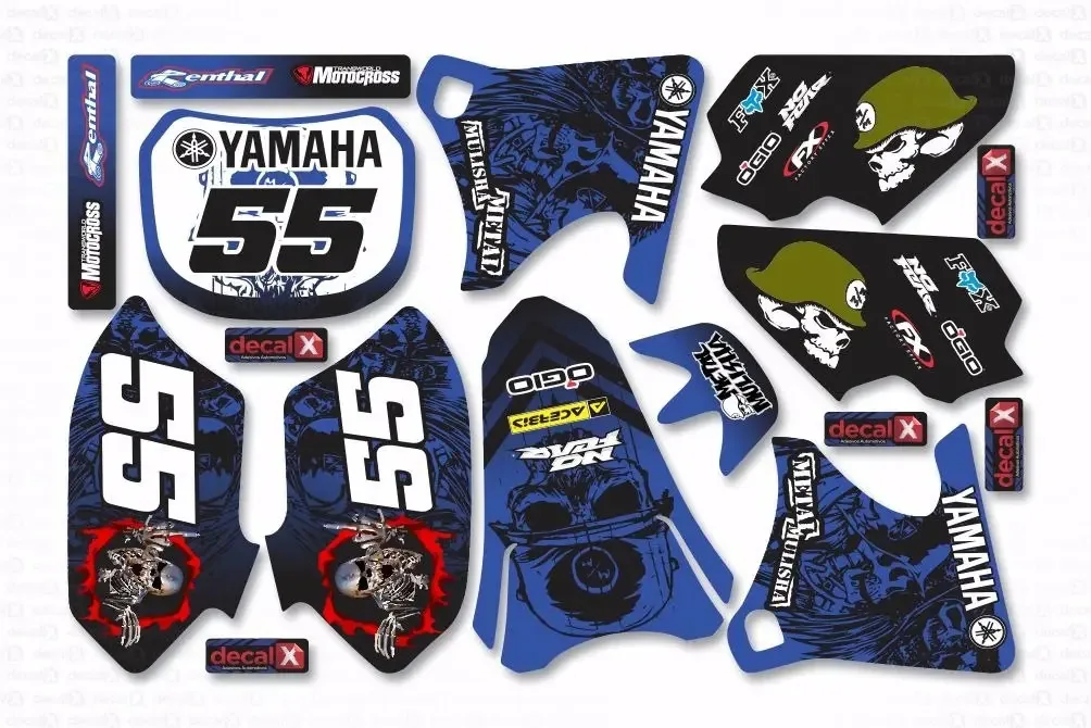 Kit Adesivos Decorativos para Trilha Yamaha YZ 250 e 426 (2001)