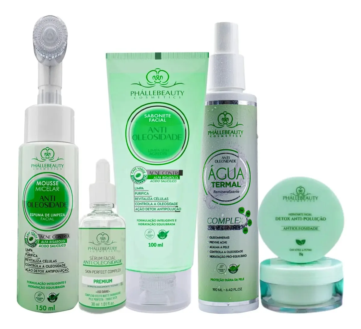 Kit Skin Care Cuidado Facial Completo Pele Oleosa Anti Acne