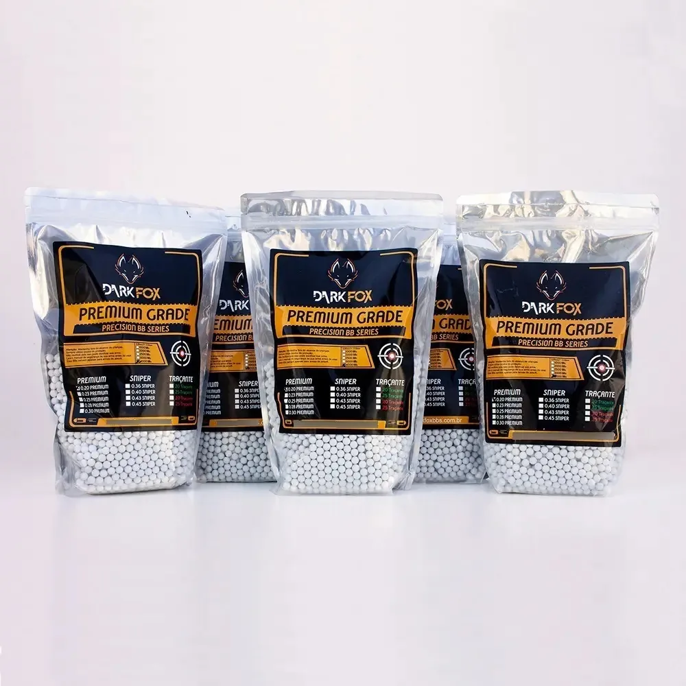 Bbs 0.25 Premium Airsoft Kit Com 5 Pacotes Dark Fox 15000un