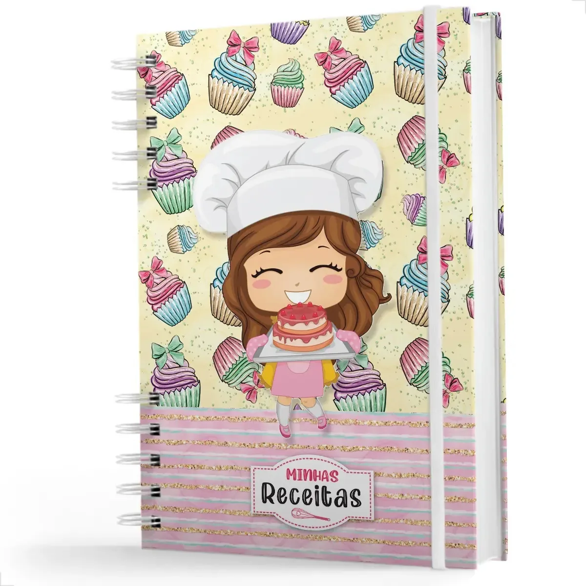 Caderno de Receitas NP Minhas Receitas 200 Páginas Capa Dura A5