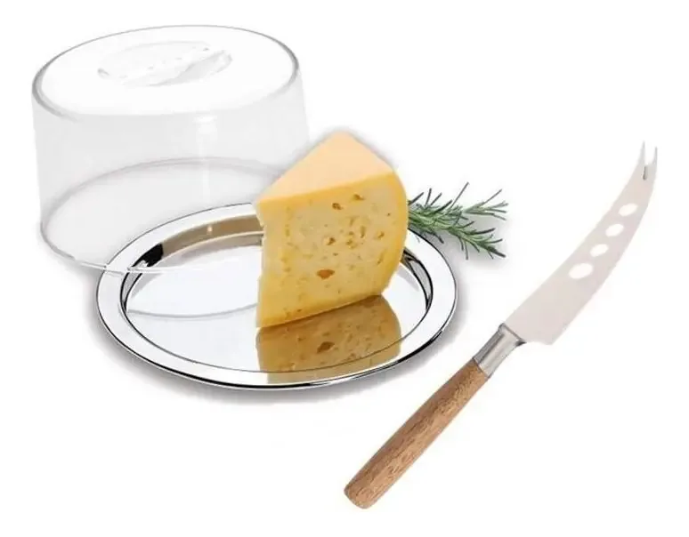 Conjunto Para Queijo Aço Inox Prime Com Plaina Especial