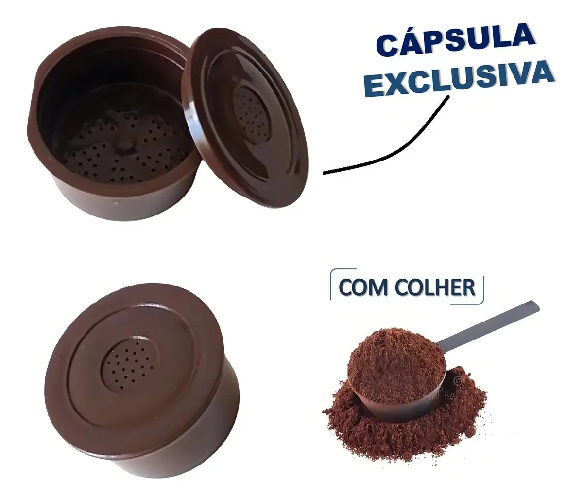Cápsula Delta Q Reutilizável Com Colher