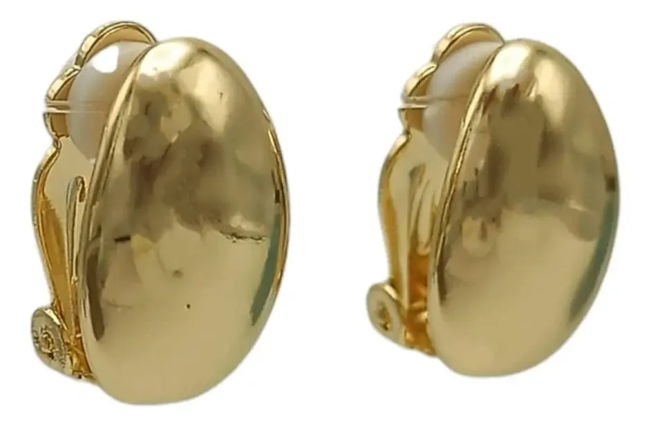 Anéis dourados de queda de pressão espelhados sem perfuração | Earcuff