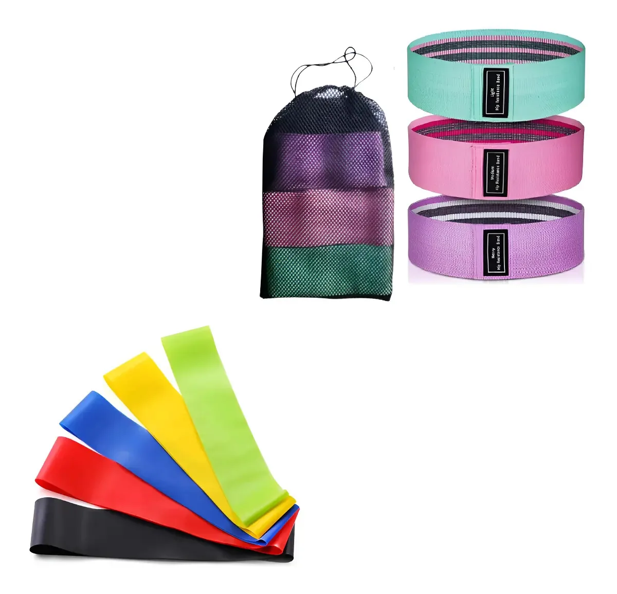 Kit 8 Elásticos Faixas Mini Band Para Exercícios Fitness