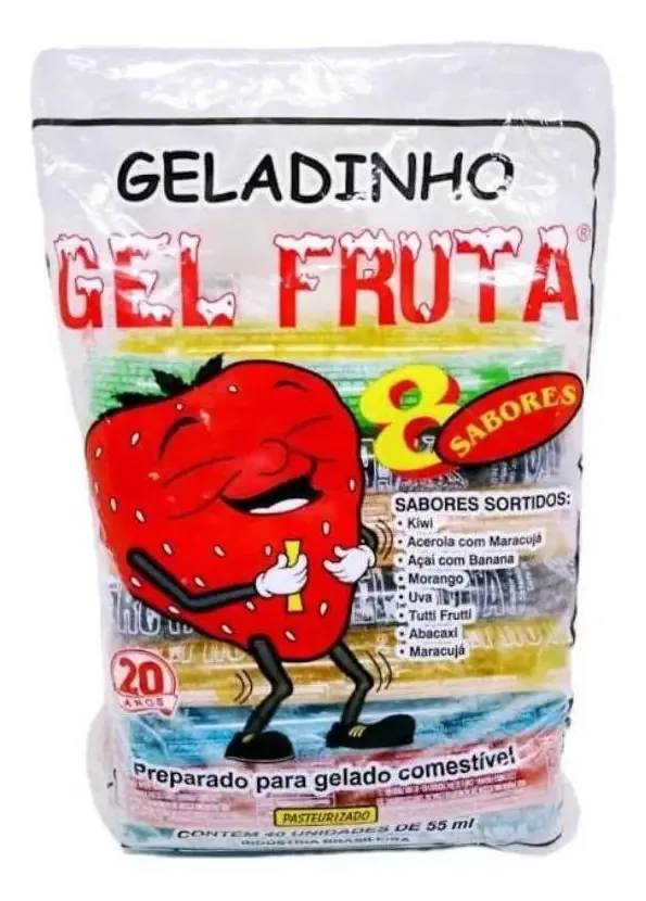 Geladinho E Geladão Gel Fruta Fardo 5 Pacotes