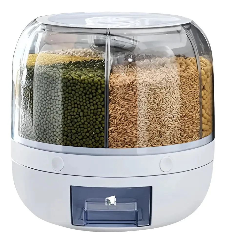 Dispenser Porta Cereais Redondo Giratório 360 Alimentos Pote
