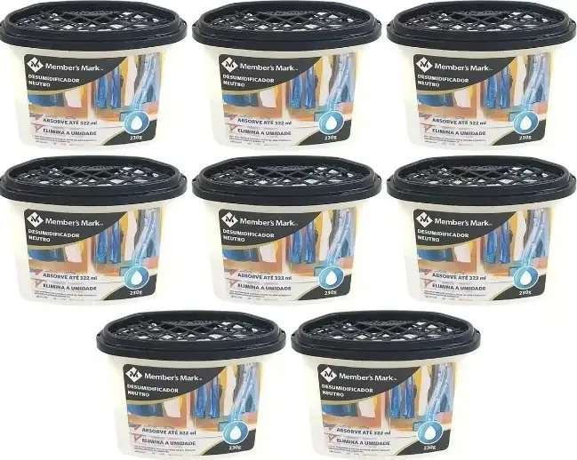 Desumidificador Neutro 8un Evita Bolor Ácaros Bactérias Cor Branco