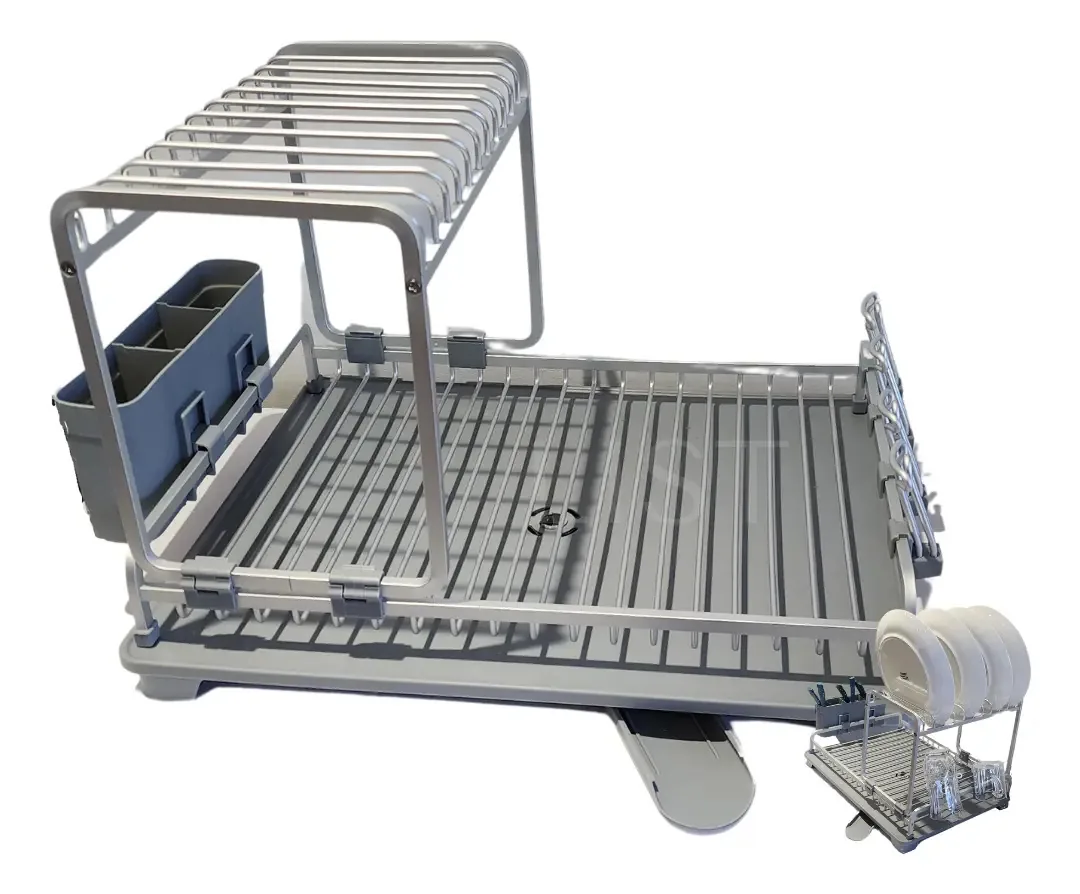 Escorredor De Louça Dish Modular Com Dreno Ajustavel