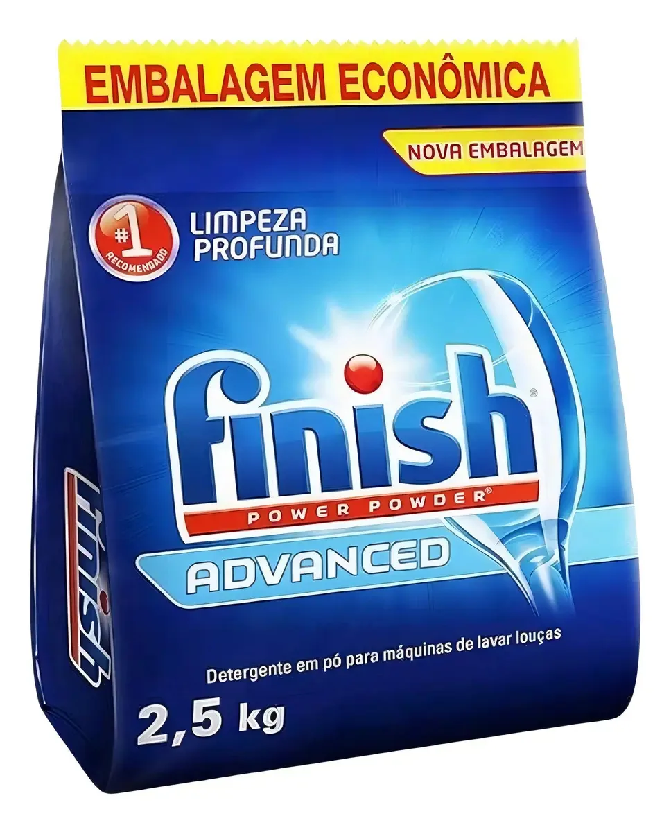 Finish Power Sabao Em Pó Para Lava Louças 2,5kg