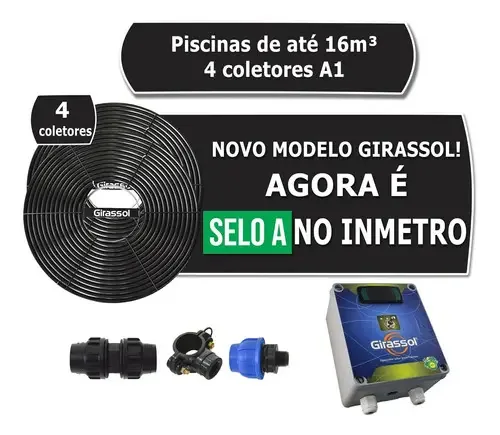 Aquecedor Solar Piscina 16.000l 4xa1 Painel G600 Girassol A1