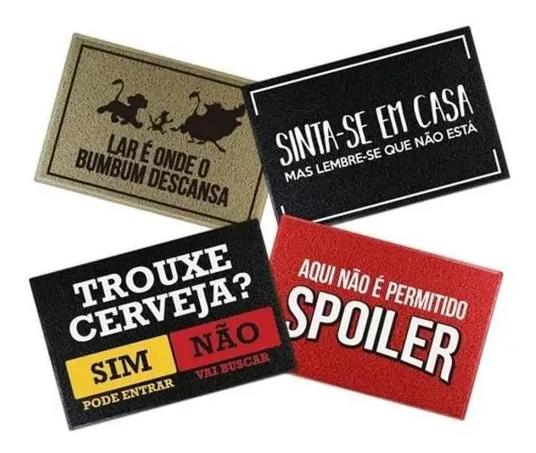 Kit Com 10 Tapetes Capachos Diversos
