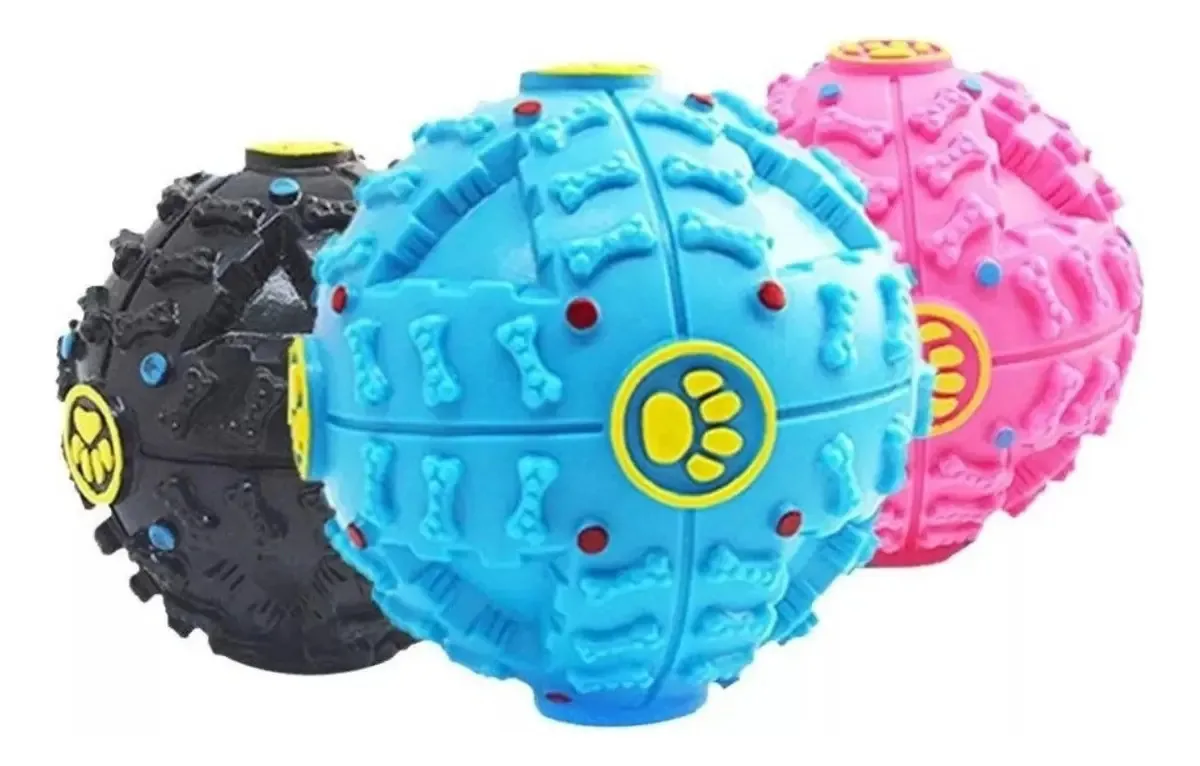 Brinquedo Pet Para Cachorro Shitzu Porta Petisco Emite Som Cor Sortido