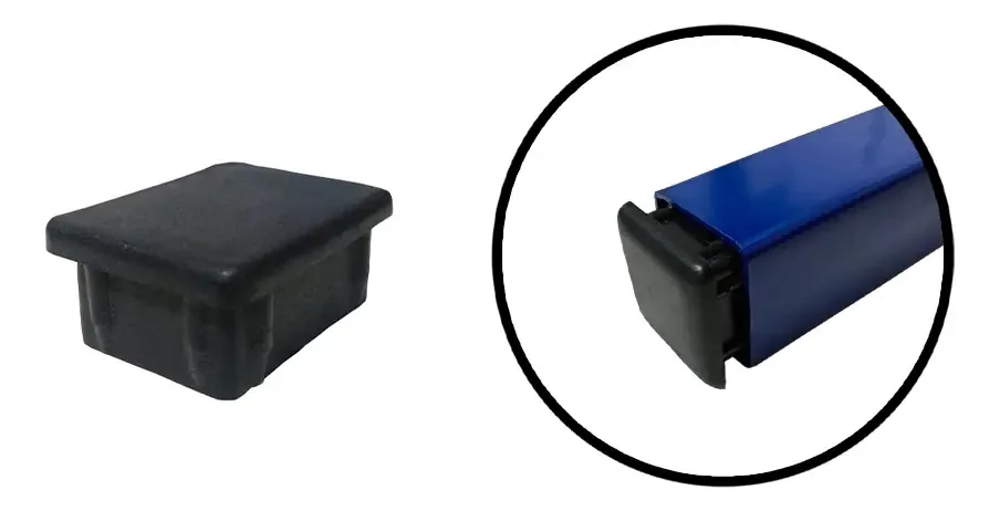 Ponteiras Internas Metalon 40x30mm Tampas Plástica 200 Peças Preto