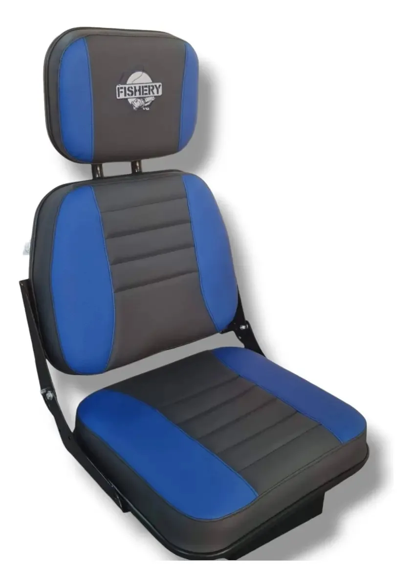 2 Poltronas Para Lancha Com Encosto De Cabeça - Reclinável Cor Azul