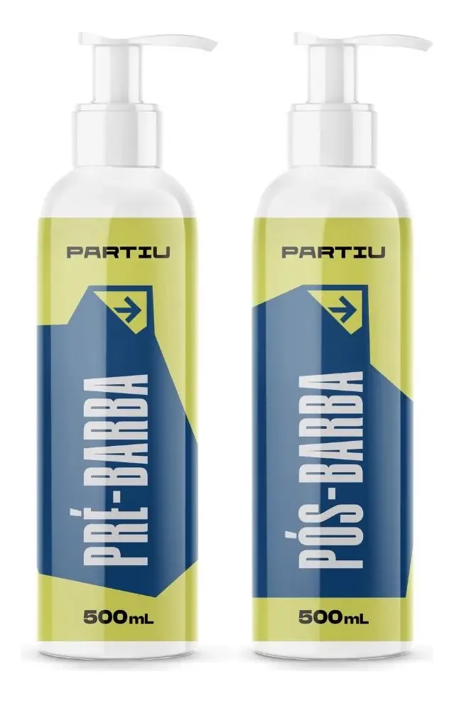 Kit Pré-barba 500ml + Pós-barba Vivaz 500ml Partiu