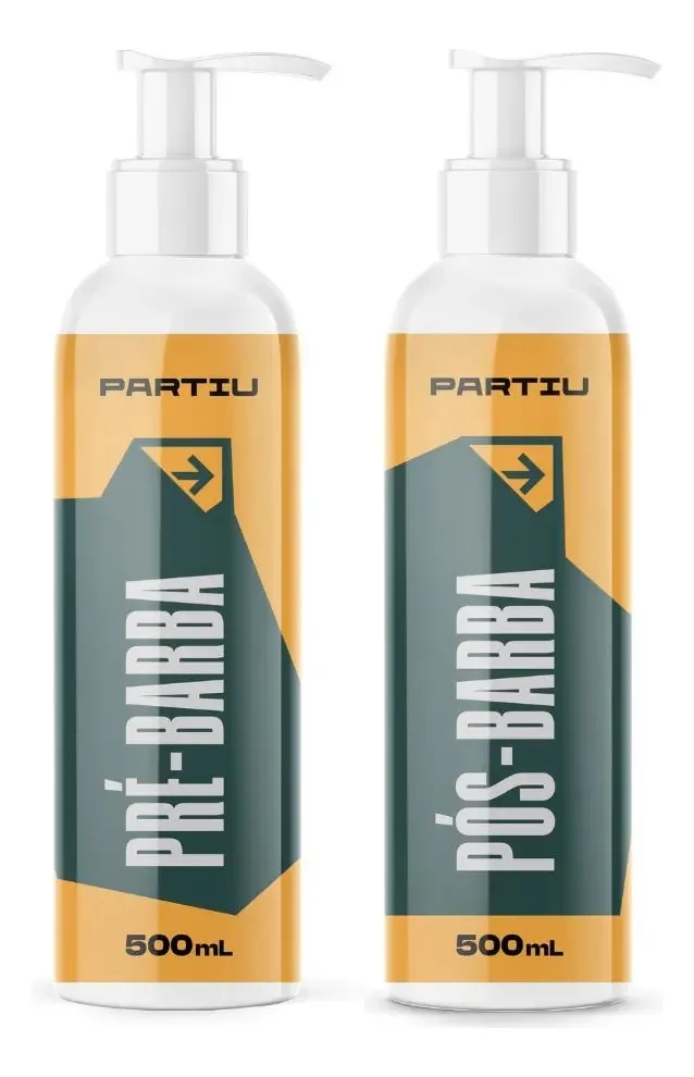 Kit Pré-barba 500ml + Pós-barba 500ml Vigor Partiu