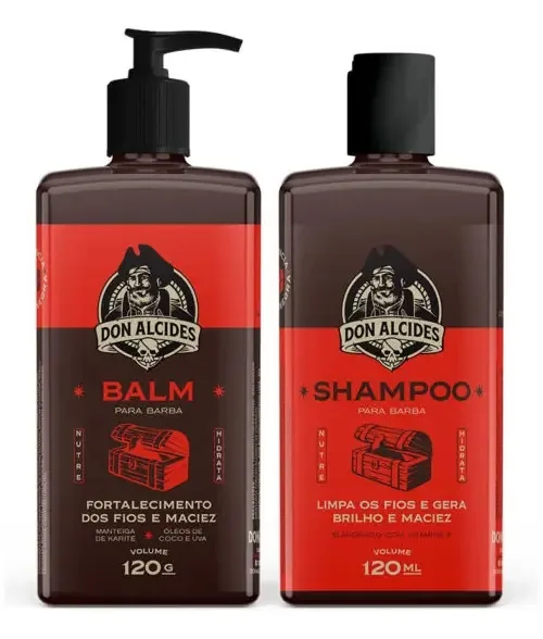Kit Presente Shampoo + Balm Barba Negra Don Alcides