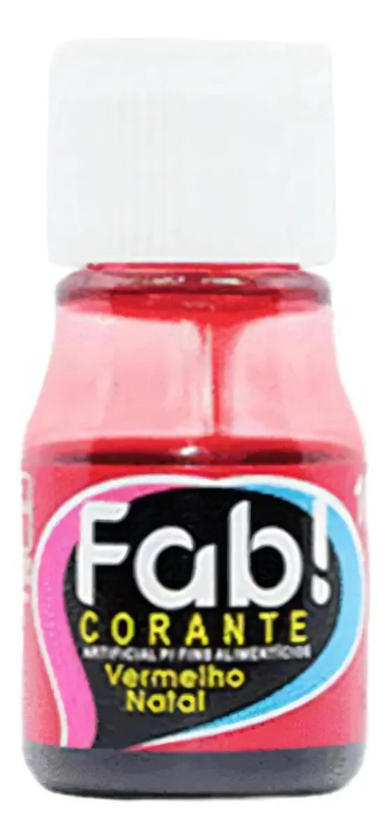 Corante Líquido Vermelho Natal Alimentício 10ml Confeitaria